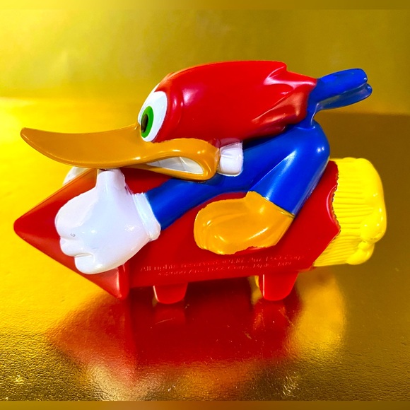 WOODY WOOD PECKER & ROCKET COLLECTIBLE FAST FOOD DAIRY QUEEN ACTION TOY VTG 2000 - Picture 1 of 8
